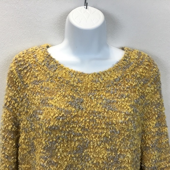 Soft Surroundings Liv Yellow Boucle Popcorn Knit Sweater - Picture 3 of 8